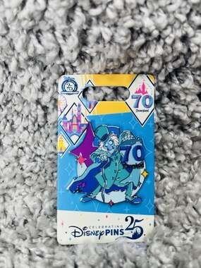 Disney Parks Disneyland 70th Anniversary Haunted Mansion Hatbox Ghost Pin New
